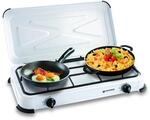 Kemper 104981 Fornello Con 2 Bruciatori, in Acciaio INOX ad Elevata Potenza
