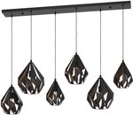 EGLO H&auml;ngelampe Carlton 1, Esstisch Pendelleuchte 6-flammig, Esszimmerlampe aus