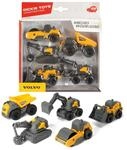 Dickie Toys Volvo Micro Workers 5er Set Baustellenfahrzeuge (je 10 cm) - Kinder