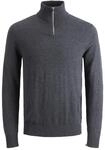 Jack & Jones Herren Jjeemil Knit Half Zip Noos Pullover, Dark Grey Melange, L EU