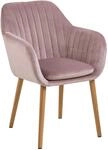 AC Design Furniture Wendy Esszimmerstuhl 1 St&uuml;ck, Rosa K&uuml;chenstuhl, Polstersitz in