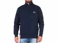 Alpha Industries Half Zip Sweater SL Sweatshirt für Herren Ultra Navy