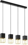 EGLO Pendelleuchte Montebaldo, 4 flammige H&auml;ngelampe Vintage, Industrial |...