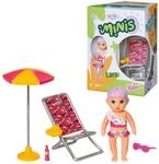 BABY born Minis Sonnenstuhl-Spielset mit Minis-Puppe Lara und Liegestuhl,...