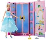 Disney Prinzessin-Spielzeug, Cinderella-Modepuppe mit Freundefigur und 12 geheimen