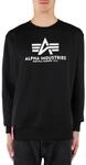 Alpha Industries Herren Basic Pullover Sweatshirt, Schwarz, XL