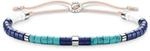 THOMAS SABO Armband mit blauen Steinen 925 Sterlingsilber, Nylon