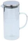 alpina Karaffe mit - Glaskanne mit Deckel und Filter - sp&uuml;lmaschinenfest 1,3 Liter