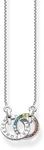 THOMAS SABO Kette Together mit zwei Ringen bunten Steinen Silber geschw&auml;rzt 925