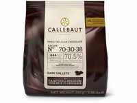 Callebaut Schwarze Schokolade Tropfen 70% Beutel mit 400 g