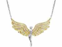 Engelsrufer Damen Halskette aus Sterling Silber mit Engel in Bicolor mit weißen