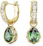 Swarovski Chroma H&auml;ngeohrringe, Gr&uuml;ne und Vergoldete Ohrh&auml;nger mit Strahlenden