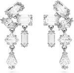 Swarovski Mesmera Ohrh&auml;nger, Wei&szlig;e und Rhodinierte H&auml;ngeohrringe mit Strahlenden