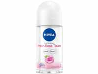 NIVEA Fresh Rose Touch Deo Roll-On (50 ml), Antitranspirant ohne Alkohol mit 48h
