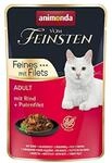 animonda vom Feinsten mit Filets, Katzenfutter nass mit Rind + Putenfilet, 18