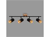 BRILONER – Deckenlampe, Deckenleuchte, Lampe, Holzapplikation, Schwenkbar,