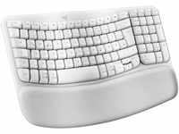 Logitech Wave Keys kabellose ergonomische Tastatur, gepolsterte...