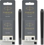 PARKER Tintenpatronen f&uuml;r F&uuml;ller | lange Patronen | schwarze QUINK Tinte | 5...