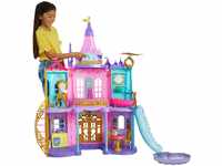 Mattel Disney Prinzessin Puppenhaus, Magisches Schloss, 3 Etagen, 10...
