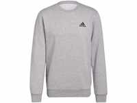 adidas Herren Feelcozy Essentials Fleece Sweatshirt , Medium Grey Heather / Black, M