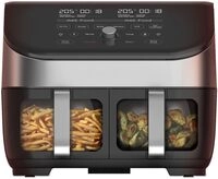 Instant Vortex Plus Doppelkorb mit ClearCook - 7.6L Digitale Hei&szlig;luftfritteuse,