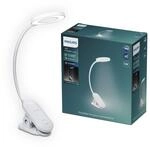 Philips Forys Clip tragbare Tischleuchte, 5W, kaltwei&szlig;, wei&szlig;, inkl. Akku