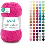 Gr&uuml;ndl Wolle Cotton Quick uni - d&uuml;nne Wolle zum H&auml;keln - Strickgarn - H&auml;kelgarn -