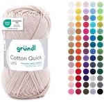 Gr&uuml;ndl Wolle Cotton Quick uni - d&uuml;nne Wolle zum H&auml;keln - Strickgarn - H&auml;kelgarn -