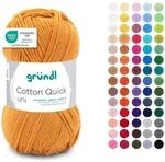 Gr&uuml;ndl Wolle Cotton Quick uni - d&uuml;nne Wolle zum H&auml;keln - Strickgarn - H&auml;kelgarn -