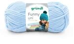Gr&uuml;ndl Wolle Funny uni Chenille Wolle 1 Kn&auml;uel 100 g, Pastellblau | dicke...