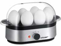 Cloer 6099 Eierkocher mit akustischer Fertigmeldung, 400 W, für 6 Eier,...