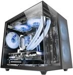 Mars Gaming MC-NOVAM Schwarz, Custom MicroATX Compact Geh&auml;use, Dual Window