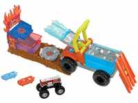 Hot Wheels Monster Trucks Arena Smashers Color Shifters 5-Alarm Rescue-Spielset...