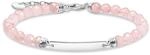 THOMAS SABO Armband rosa Perlen silber 925 Sterlingsilber, Geschw&auml;rzt