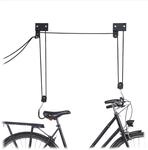 Relaxdays Fahrrad Deckenlift, 57 kg Traglast, mit Haken, universal, mit Seilbremse,