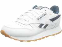 Reebok Unisex Kinder Klassisches Leder Sneaker Niedrig, Ftwr White Hoops Blue...