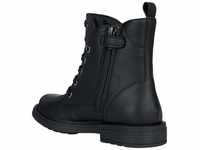 Geox J Eclair Girl Ankle Boot, Black/Gun, 29 EU