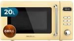 Cecotec Digitaler Mikrowellenherd mit Grill Proclean 5110 Retro Yellow, 20L
