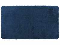 WENKO Badteppich Belize Marine Blue, 55 x 65 cm - Badematte, sicher, flauschig,