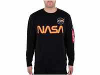 Alpha Industries NASA Reflective Sweater Sweatshirt für Herren Black/Refl.Oran