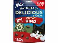 FELIX Naturally Delicious Katzensnack, gesunde Leckerlies mit Rind & Goji...