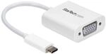 StarTech.com USB-C auf VGA Adapter - USB Typ-C zu VGA Video Konverter - Wei&szlig;