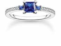 THOMAS SABO Damen Ring mit blauen und weissen Steinen 925 Sterlingsilber