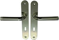 Alpertec 32859403 Edelstahl/Chrom Lea-LS f&uuml;r Zimmert&uuml;ren Dr&uuml;ckergarnitur