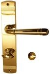Alpertec 32700033 Sale-LS Messing poliert f&uuml;r Badt&uuml;ren WC Dr&uuml;ckergarnitur