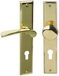 Alpertec 32214393 Nelson-LS Messing poliert PZ Dr&uuml;ckergarnitur T&uuml;rdr&uuml;cker
