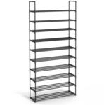 SONGMICS Schuhregal mit 10 Ebenen, offener Schuhschrank hoch, Schuhst&auml;nder...