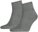 Tommy Hilfiger Herren TH MEN QUARTER 2P Sneakersocken 2 Paar, Grau (Middle Grey