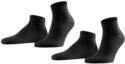 FALKE Herren Sneakersocken Happy Double Pack M Sn Baumwolle kurz einfarbig 2 Paar,