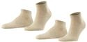 FALKE Herren Sneakersocken Happy Double Pack M Sn Baumwolle kurz einfarbig 2 Paar,